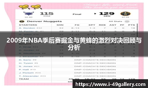 2009年NBA季后赛掘金与黄蜂的激烈对决回顾与分析